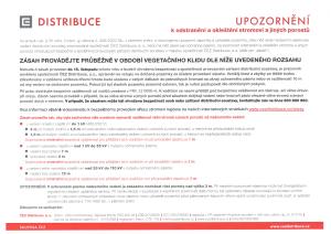 Upozornění k odstranění a okleštění stromoví a jiných porostů