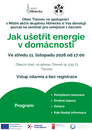 Seminář Jak ušetřit energie v domácnosti